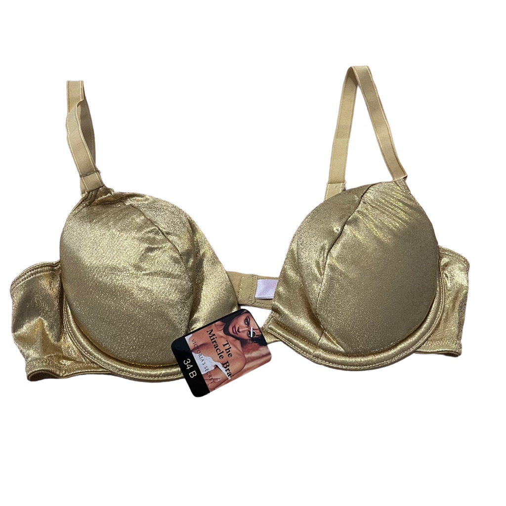 Nwt Vintage Victorias Secret Miracle Bra Gold